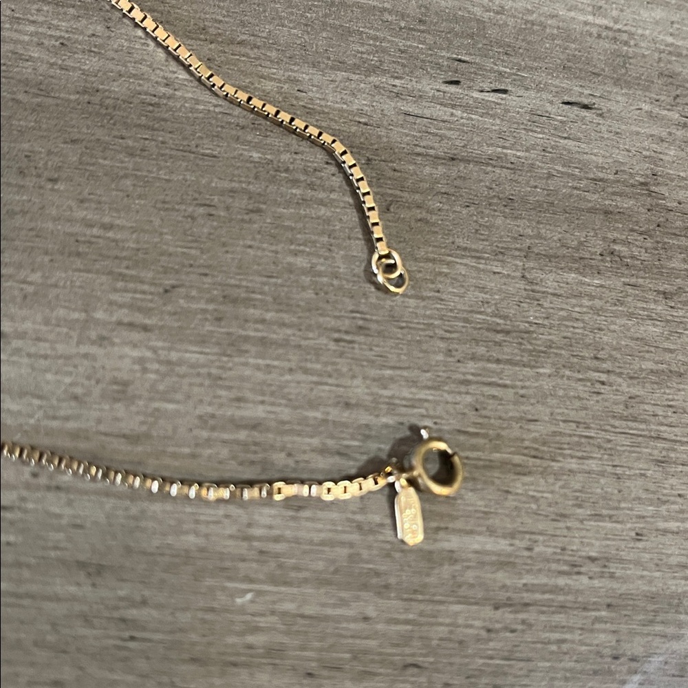 VINTAGE MONET BOX CHAIN GOLD TONE NECKLACE - Picture 6 of 8